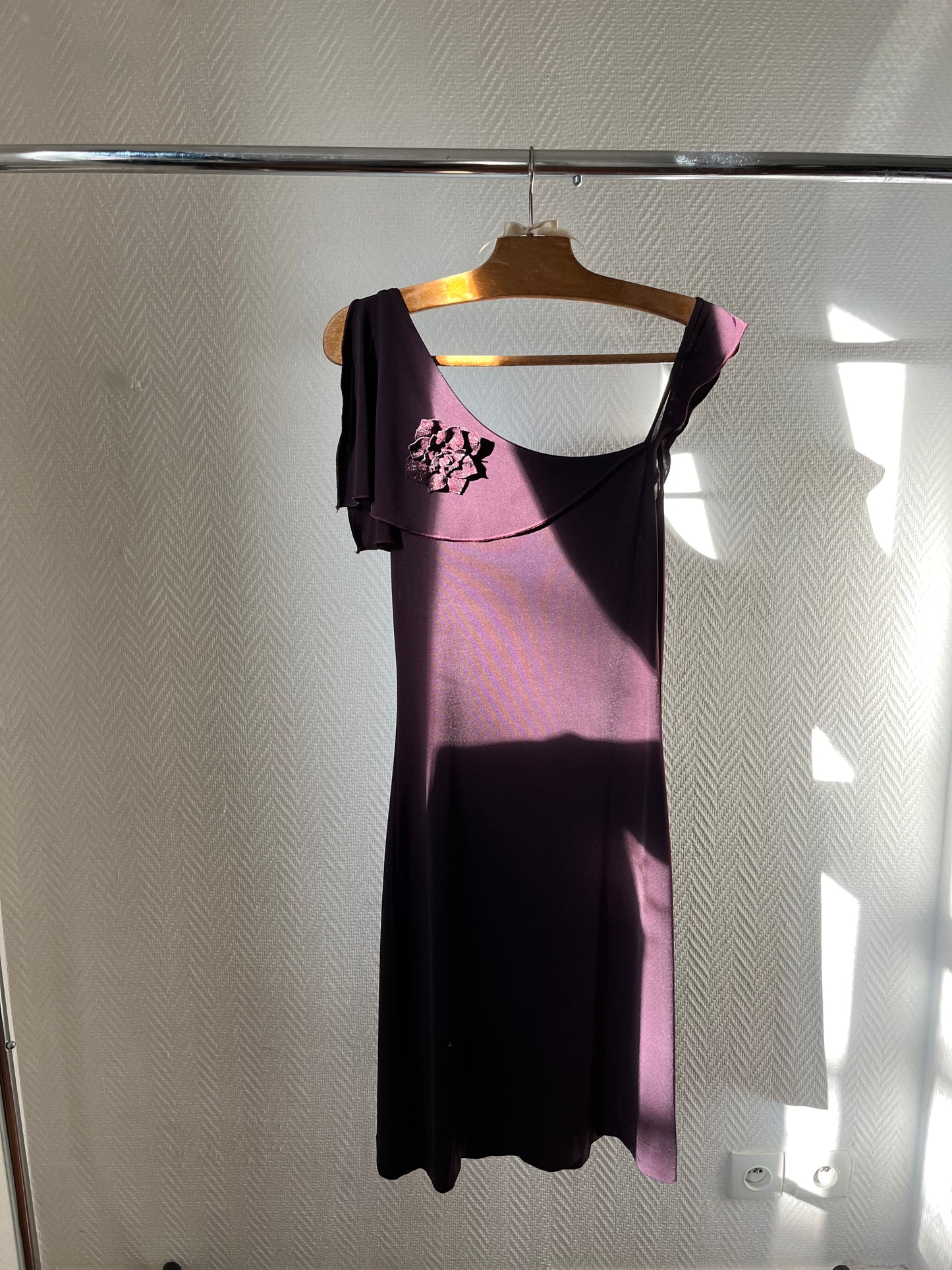 Vintage purple asymmetrical cocktail dress