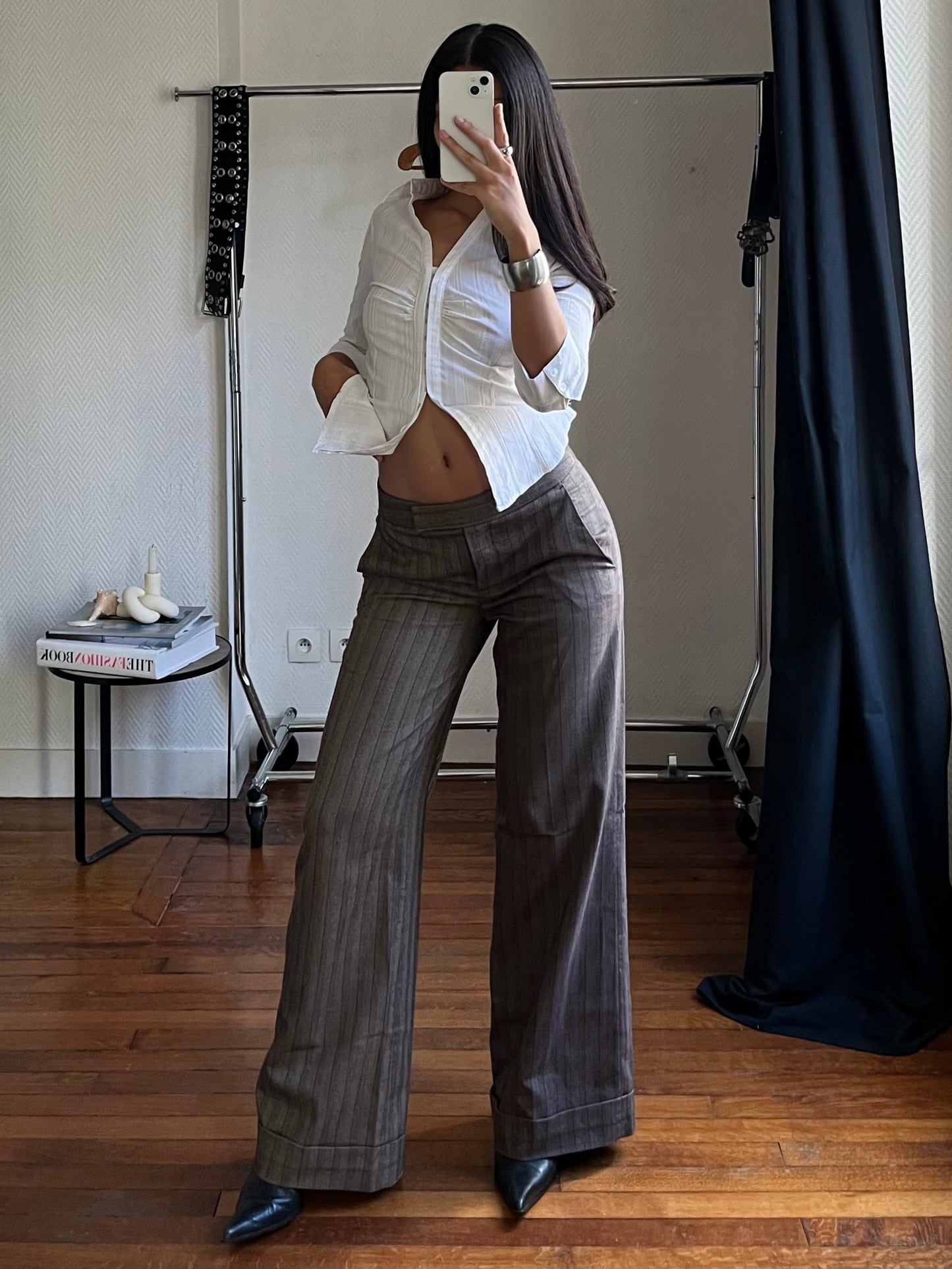 Vintage striped office pants