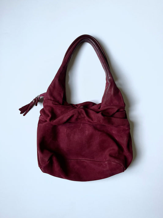 Vintage burgundy leather bag