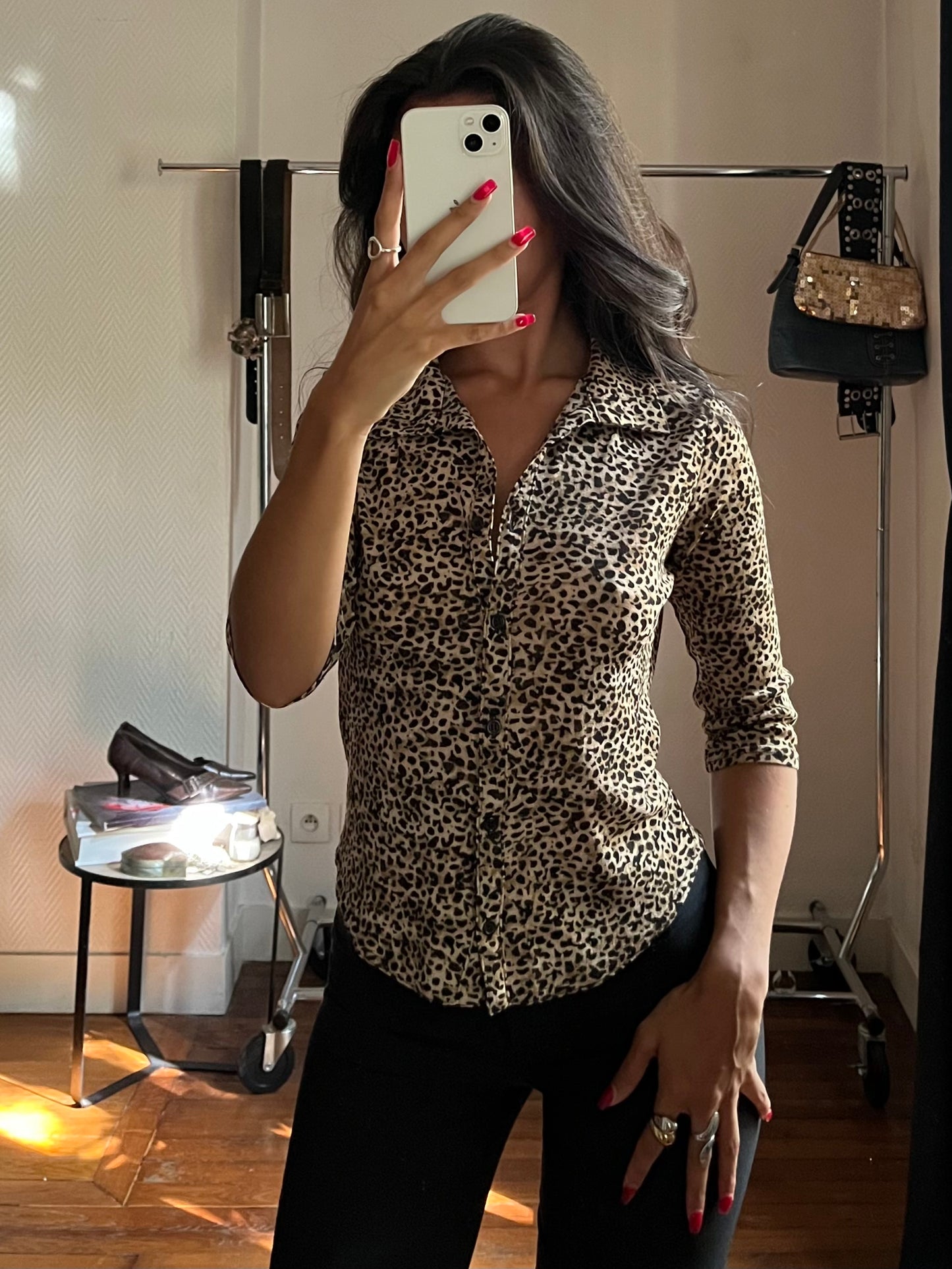 Vintage y2k animal print shirt