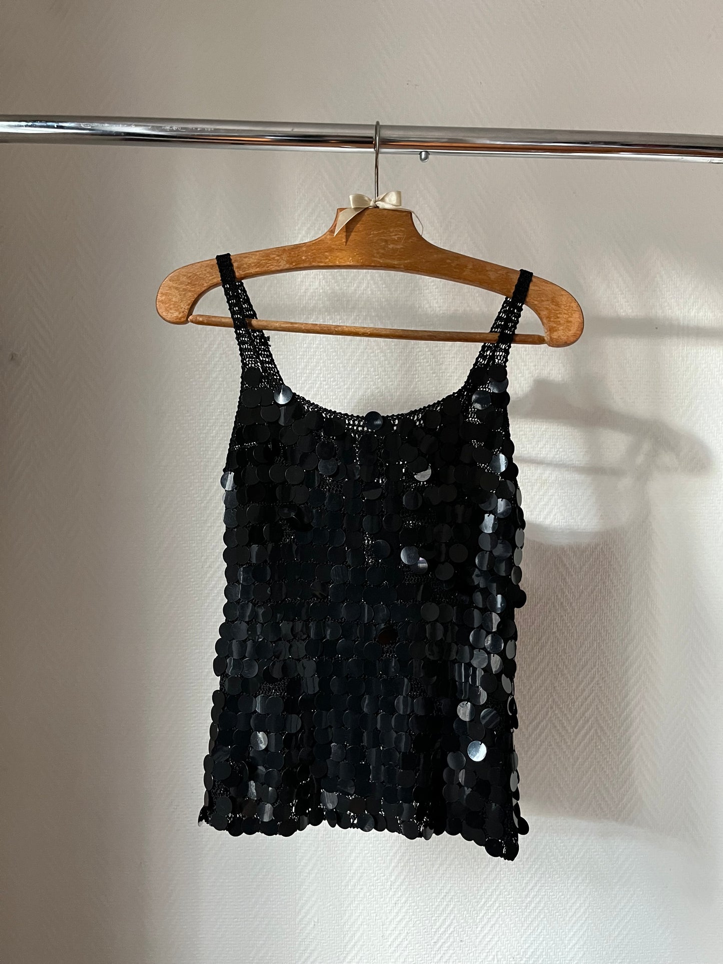 Vintage sequins party top