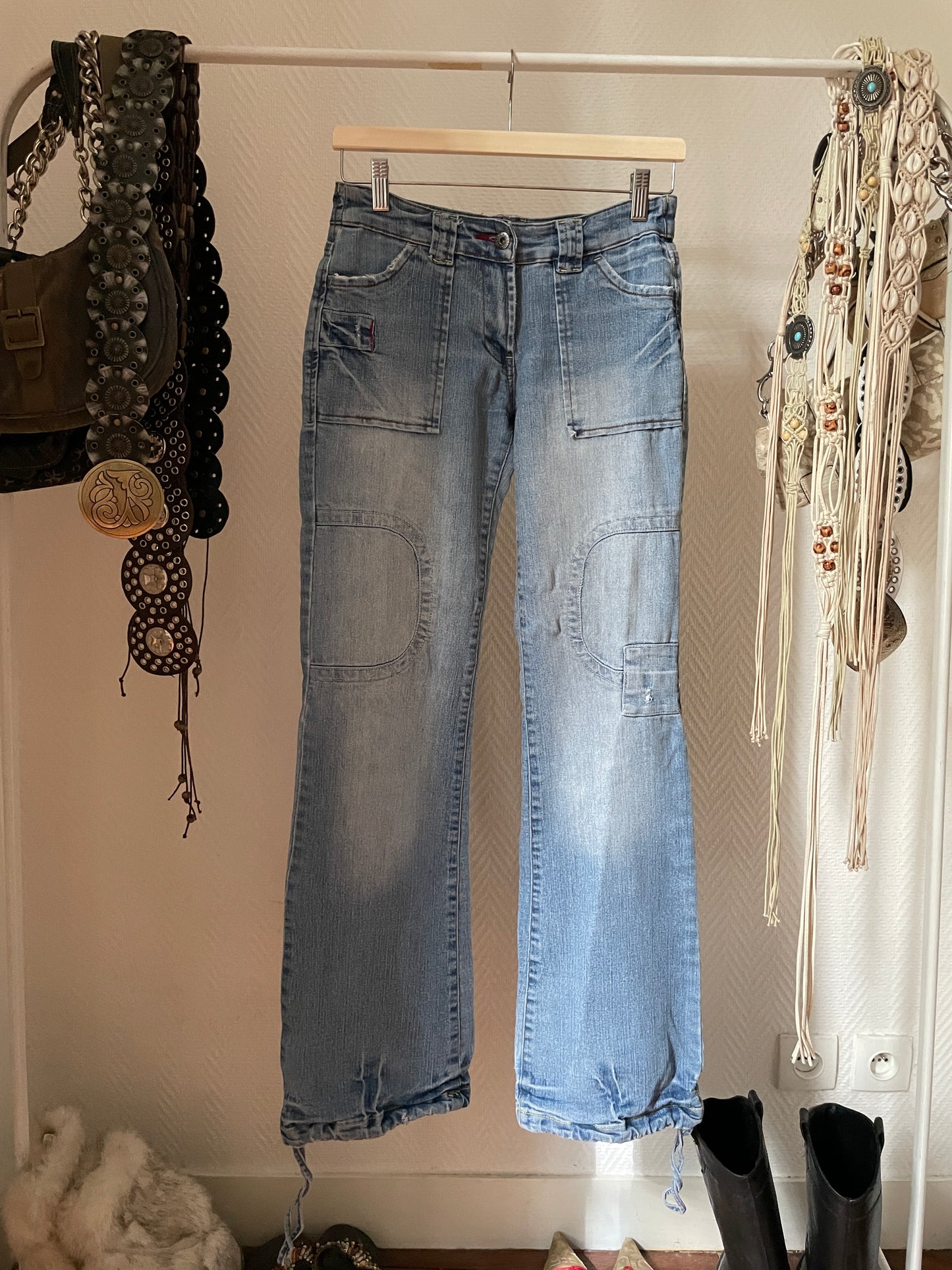 Vintage y2k low raised cargo jeans