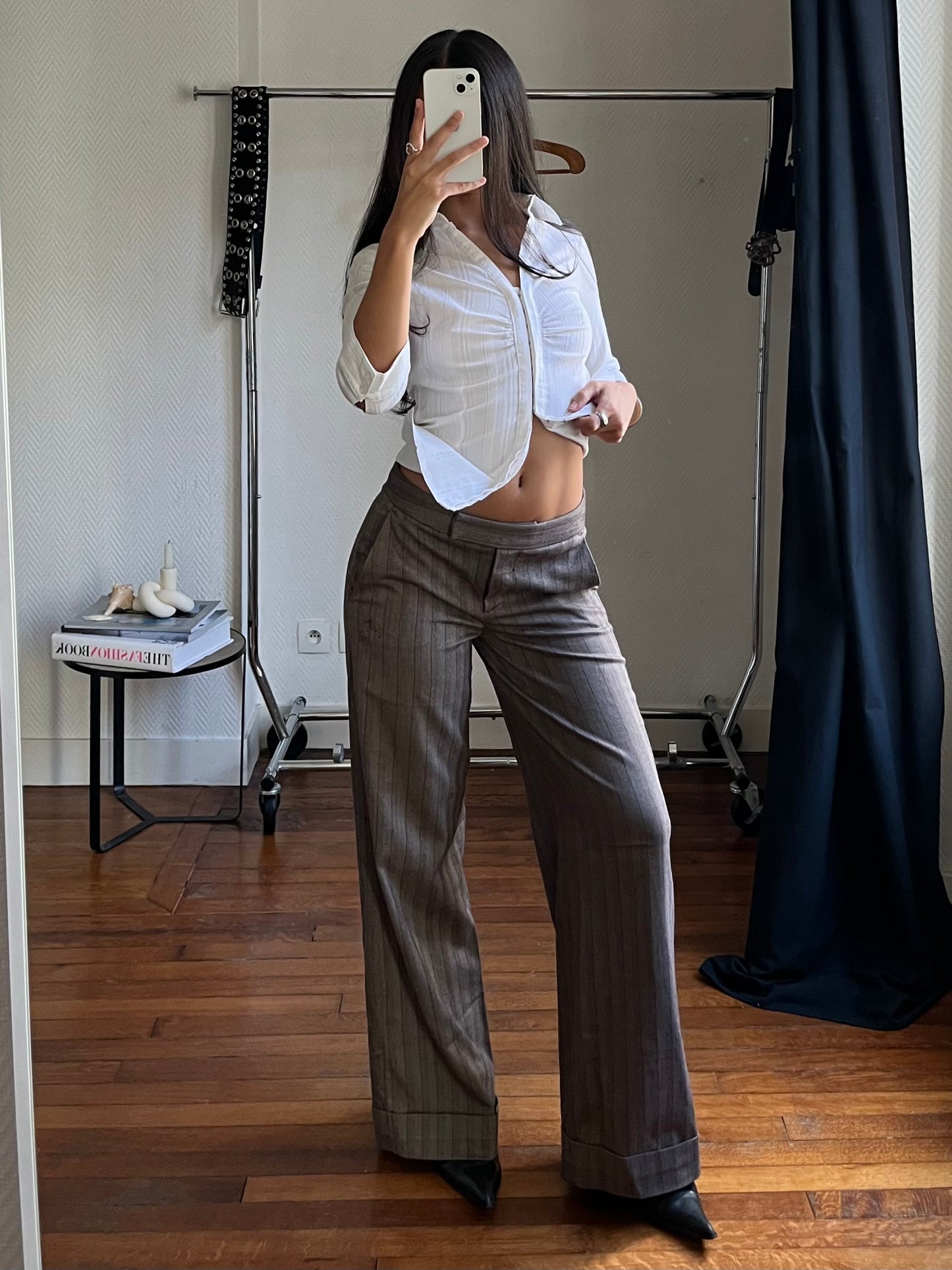 Vintage striped office pants