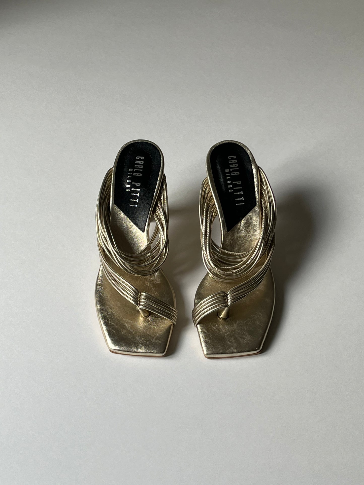 Vintage golden mules